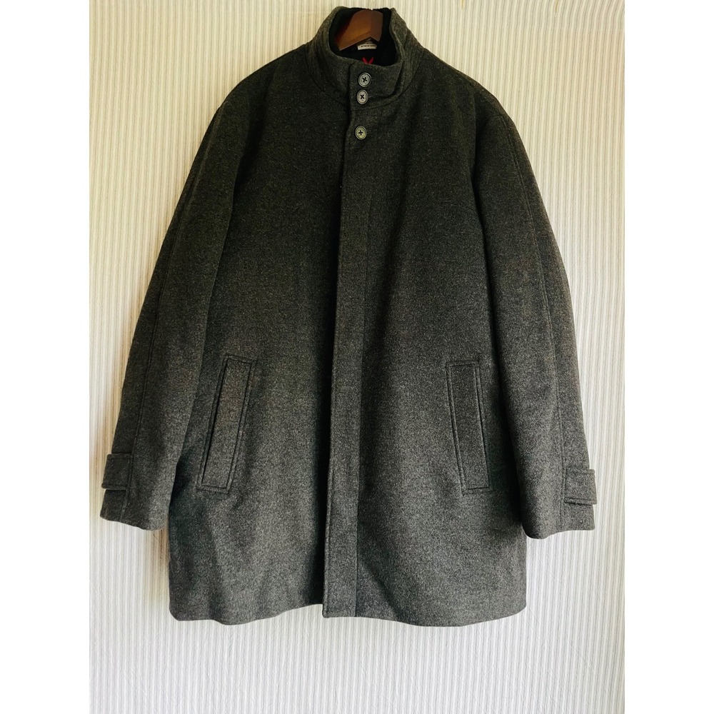 Cardinal of Canada Mens Grey 100% Wool‎ Car Coat Jacket Inner Bib XL 1536B